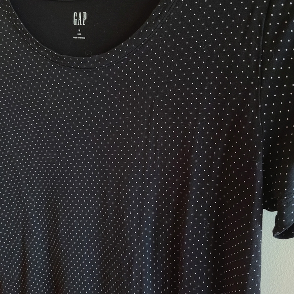 Gap Black and White Polka Dot Top - Pin Dot T-Shirt - Print Shirt - Picture 4 of 4